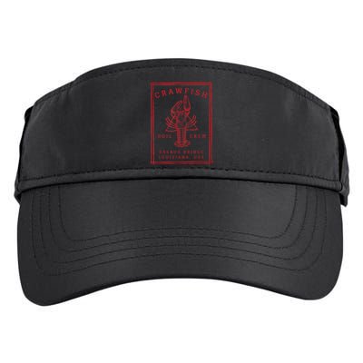 Crawfish Crew Breaux Bridge Retro Cajun Seafood Adult Drive Performance Visor