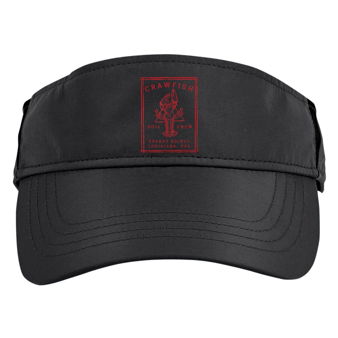 Crawfish Crew Breaux Bridge Retro Cajun Seafood Adult Drive Performance Visor