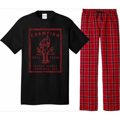 Crawfish Crew Breaux Bridge Retro Cajun Seafood Pajama Set