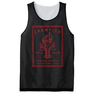 Crawfish Crew Breaux Bridge Retro Cajun Seafood Mesh Reversible Basketball Jersey Tank