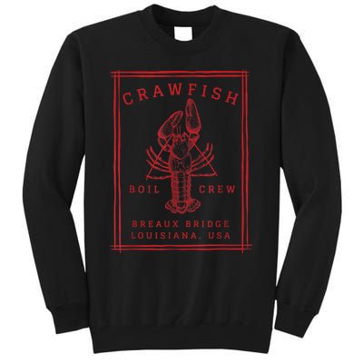 Crawfish Crew Breaux Bridge Retro Cajun Seafood Tall Sweatshirt