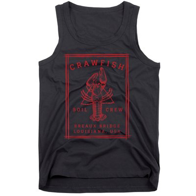 Crawfish Crew Breaux Bridge Retro Cajun Seafood Tank Top