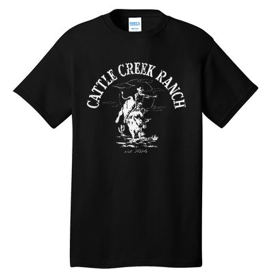 Cattle Creek Bucking Bull Rodeo Logo Graphic Tall T-Shirt