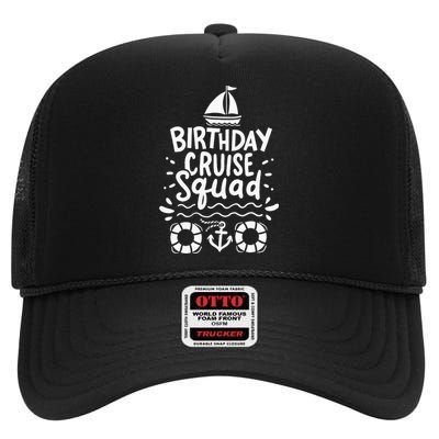 Cruising Cruise Birthday Party funny vacation High Crown Mesh Back Trucker Hat