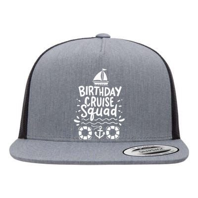 Cruising Cruise Birthday Party funny vacation Flat Bill Trucker Hat