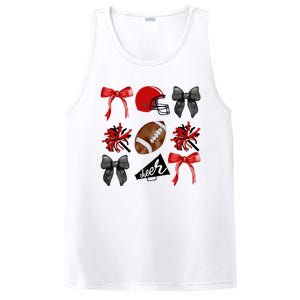 Cheer Coquette Bow American Football Autumn Thanksgiving PosiCharge Competitor Tank