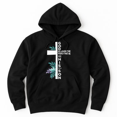 Christian Cross Bible Faith Quote John 316 Hoodie