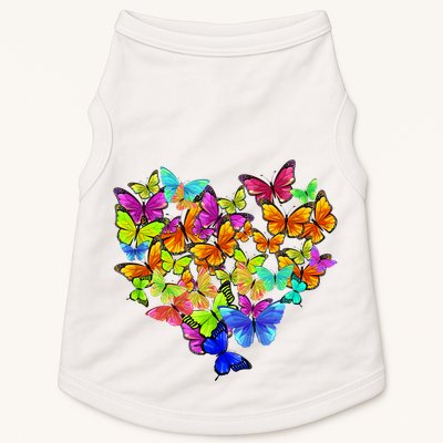 Colorful Cute Butterfly Heart Rainbow Butterflies Doggie Tank