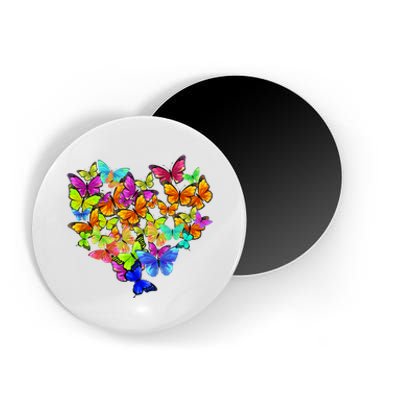 Colorful Cute Butterfly Heart Rainbow Butterflies Magnet