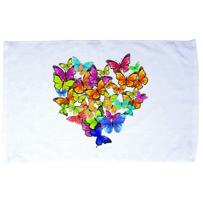 Colorful Cute Butterfly Heart Rainbow Butterflies Microfiber Hand Towel