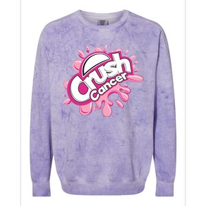 Crush Cancer Breast Cancer Awareness Colorblast Crewneck Sweatshirt