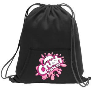 Crush Cancer Breast Cancer Awareness Sweatshirt Cinch Pack Bag