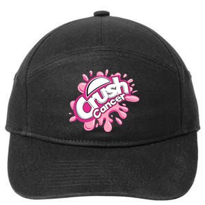 Crush Cancer Breast Cancer Awareness 7-Panel Snapback Hat