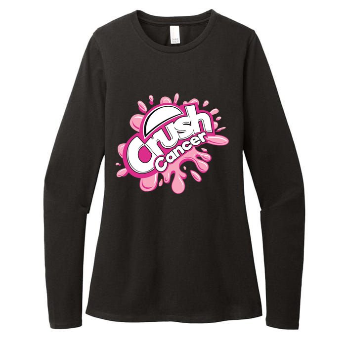 Crush Cancer Breast Cancer Awareness Womens CVC Long Sleeve Shirt