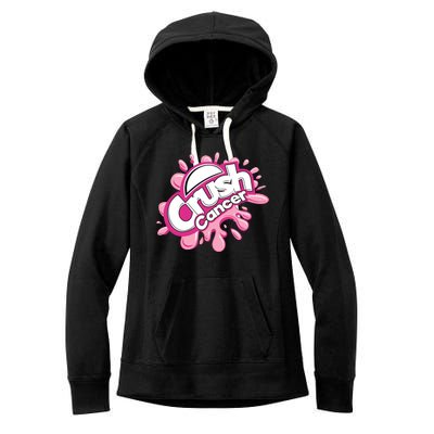 Crush Cancer Breast Cancer Awareness Women's Fleece Hoodie