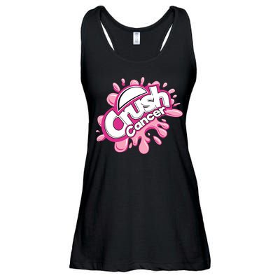 Crush Cancer Breast Cancer Awareness Ladies Essential Flowy Tank