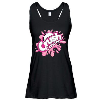 Crush Cancer Breast Cancer Awareness Ladies Essential Flowy Tank