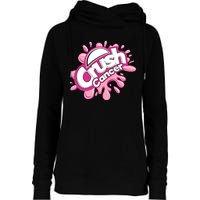 Crush Cancer Breast Cancer Awareness Womens Funnel Neck Pullover Hood