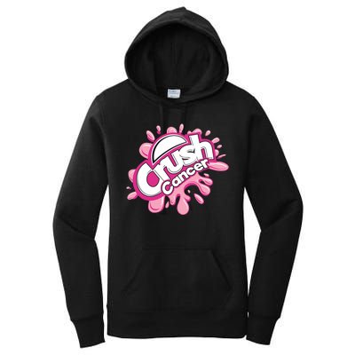 Crush Cancer Breast Cancer Awareness Women's Pullover Hoodie