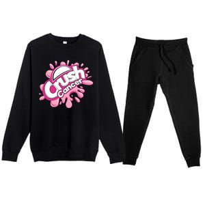 Crush Cancer Breast Cancer Awareness Premium Crewneck Sweatsuit Set