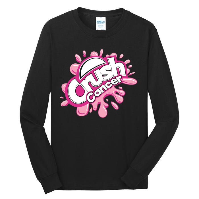 Crush Cancer Breast Cancer Awareness Tall Long Sleeve T-Shirt