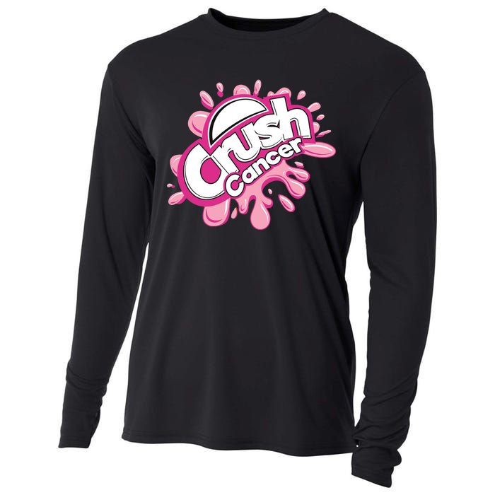 Crush Cancer Breast Cancer Awareness Cooling Performance Long Sleeve Crew