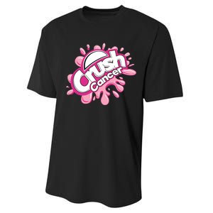 Crush Cancer Breast Cancer Awareness Performance Sprint T-Shirt