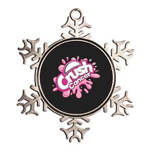 Crush Cancer Breast Cancer Awareness Metallic Star Ornament