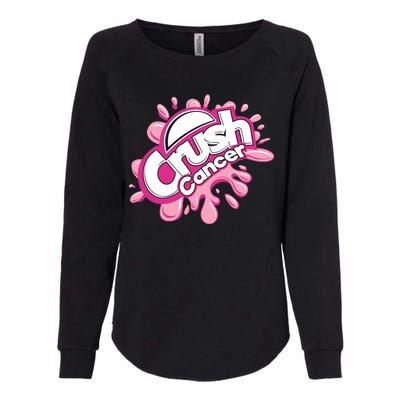 Crush Cancer Breast Cancer Awareness Womens California Wash Sweatshirt