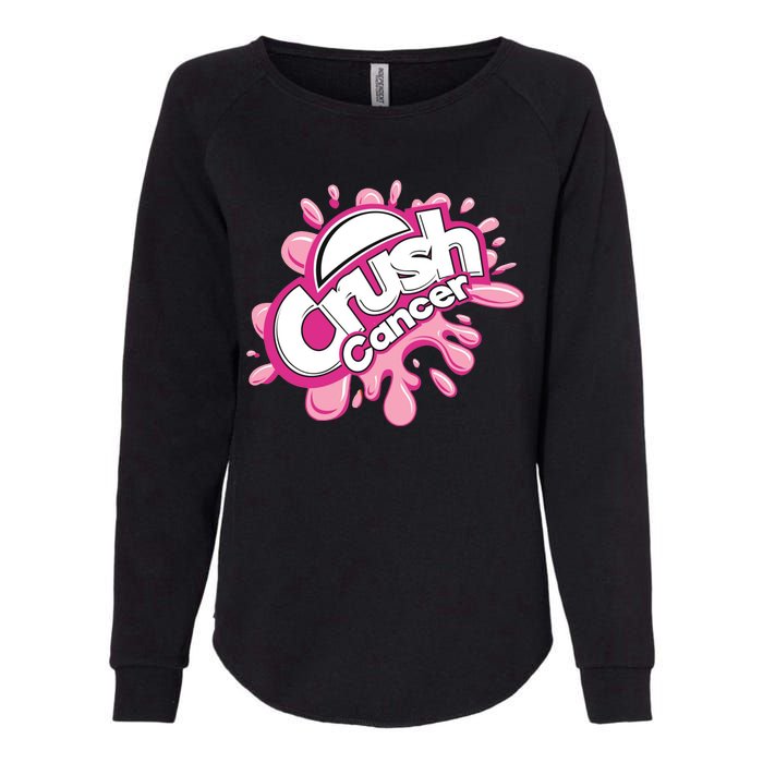 Crush Cancer Breast Cancer Awareness Womens California Wash Sweatshirt