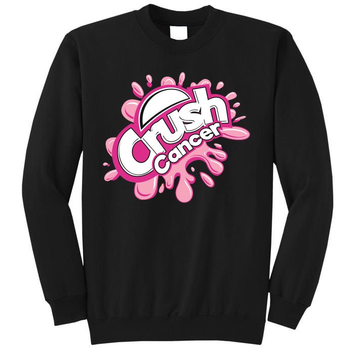 Crush Cancer Breast Cancer Awareness Tall Sweatshirt