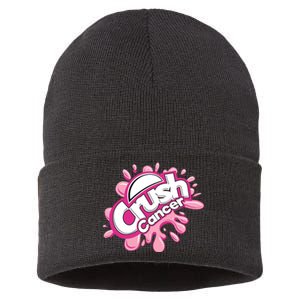 Crush Cancer Breast Cancer Awareness Sustainable Knit Beanie