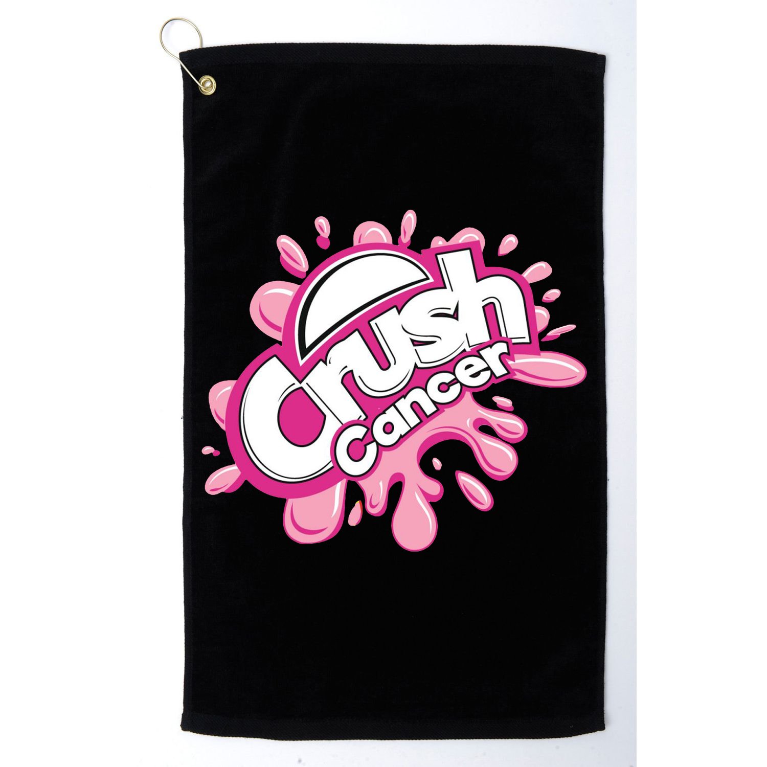 Crush Cancer Breast Cancer Awareness Golf Towel