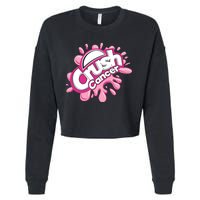 Crush Cancer Breast Cancer Awareness Cropped Pullover Crew