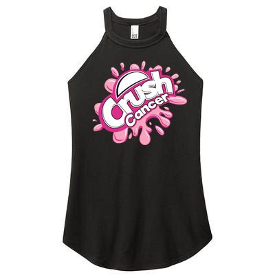 Crush Cancer Breast Cancer Awareness Women's Perfect Tri Rocker Tank