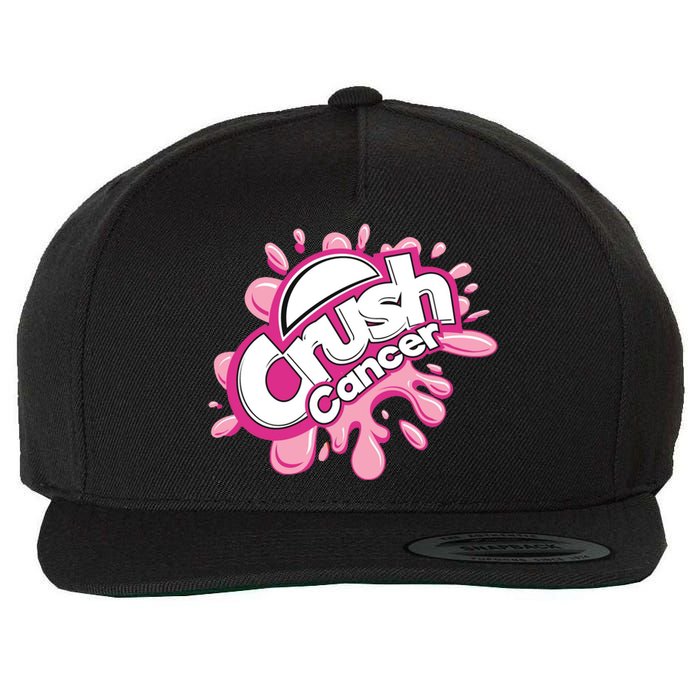 Crush Cancer Breast Cancer Awareness Wool Snapback Cap