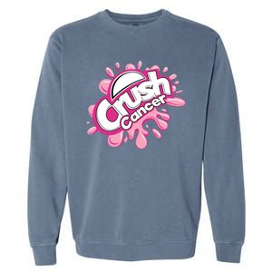 Crush Cancer Breast Cancer Awareness Garment-Dyed Sweatshirt