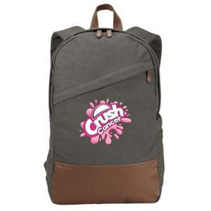 Crush Cancer Breast Cancer Awareness Cotton Canvas Backpack