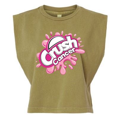 Crush Cancer Breast Cancer Awareness Garment-Dyed Women's Muscle Tee