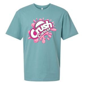 Crush Cancer Breast Cancer Awareness Sueded Cloud Jersey T-Shirt