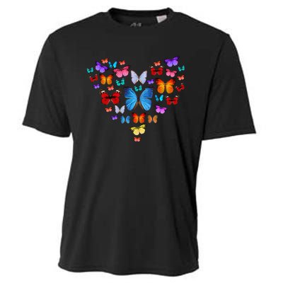 Colorful Cute Butterfly Heart Butterflies Cooling Performance Crew T-Shirt