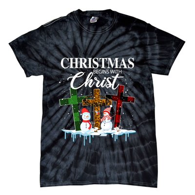 Cute Christmas Begins With Christ Costume Xmas Gifts Tie-Dye T-Shirt