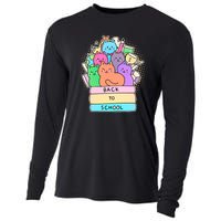 Cute Colorful Back to School Book Cats Cooling Performance Long Sleeve Crew