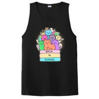 Cute Colorful Back to School Book Cats PosiCharge Competitor Tank