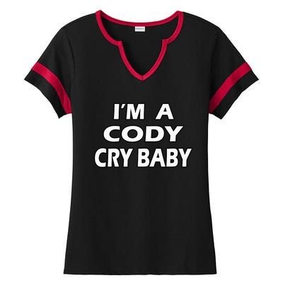 Cody Cry Baby Rhodes Cry Baby Wrestling Ladies Halftime Notch Neck Tee