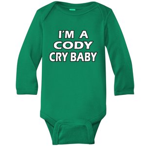 Cody Cry Baby Rhodes Cry Baby Wrestling Baby Long Sleeve Bodysuit