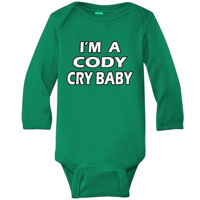 Cody Cry Baby Rhodes Cry Baby Wrestling Baby Long Sleeve Bodysuit