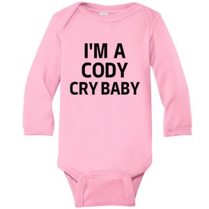 Cody Cry Baby Rhodes Cry Baby Wrestling Baby Long Sleeve Bodysuit