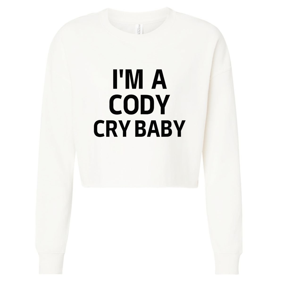 Cody Cry Baby Rhodes Cry Baby Wrestling Cropped Pullover Crew