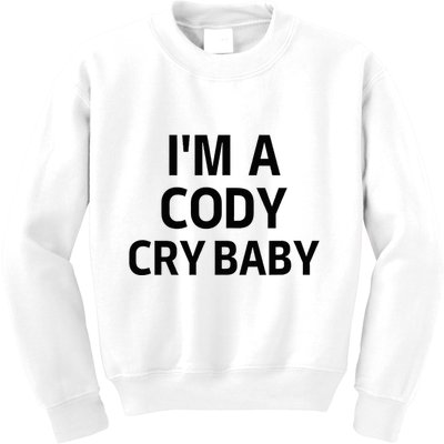 Cody Cry Baby Rhodes Cry Baby Wrestling Kids Sweatshirt